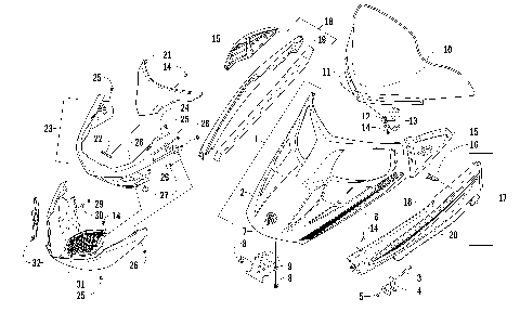 HOOD, WINDSHIELD, AND FRONT BUMPER ASSEMBLY [94624]