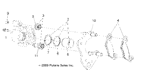 BRAKES, FRONT CALIPER - A11NG50AA (49ATVBRAKEFRT10SCRAM)