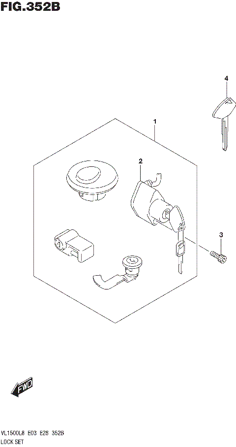LOCK SET (VL1500BL8 E28)