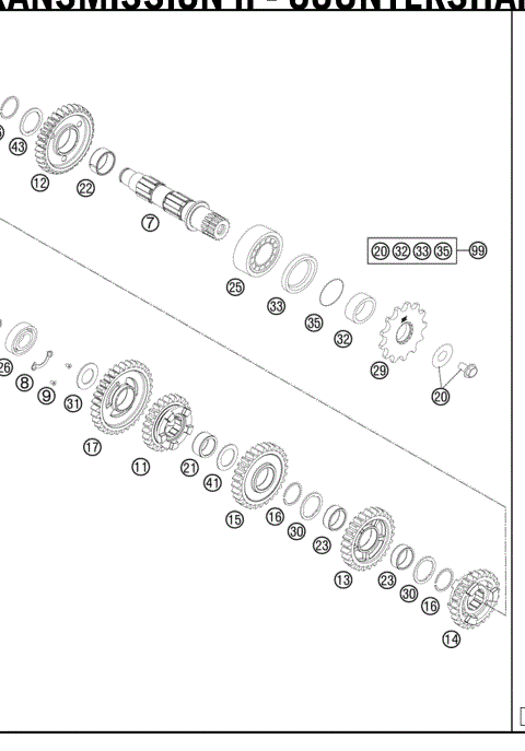 TRANSMISSION II - COUNTERSHAFT 