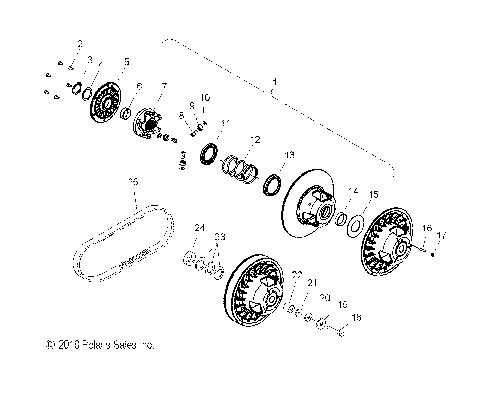 DRIVE TRAIN, CLUTCH, SECONDARY - S12PT5BSL/BEL (49SNOWDRIVENCLUTCH11550)