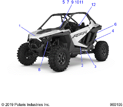 BODY, DECALS, STANDARD - Z20RAB92LR/D92LC/E92LT (900105)