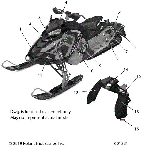 BODY, DECAL, BLACK SIDE PANEL MODEL - S20DDL8PS (601331)
