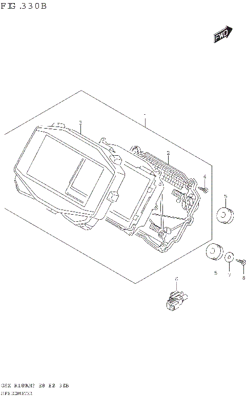 SPEEDOMETER (GSX-R1000A:E28)