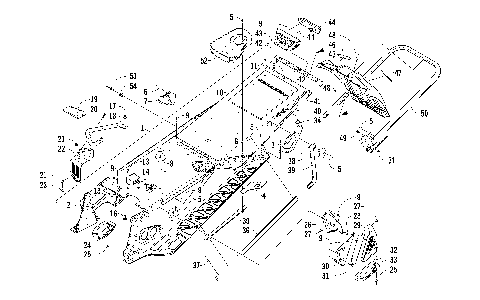 TUNNEL, REAR BUMPER, AND SNOWFLAP ASSEMBLY [96738]