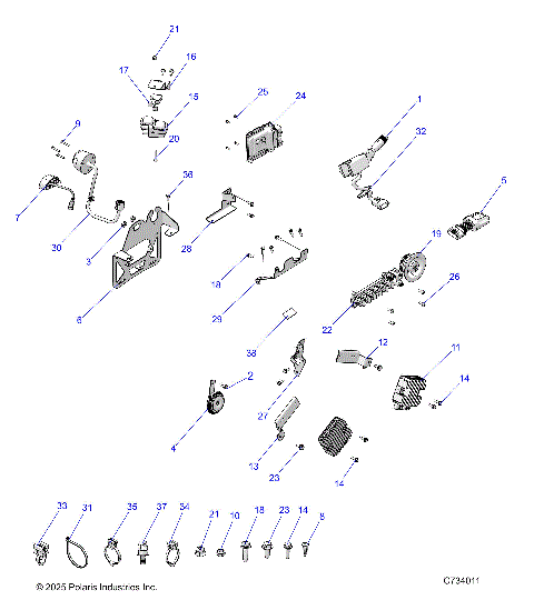 ELECTRICAL, WIRE HARNESS COMPONENTS, AND LICENSE PLATE - R26RRU99FP  (C734011)