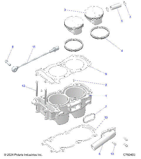 ENGINE, CYLINDER AND PISTON - Z25NEB99A4/B4 (C730493)