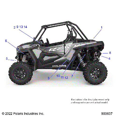 BODY, DECALS AND COMPONENTS, 3PC - Z23NAE99PR (900637-01)