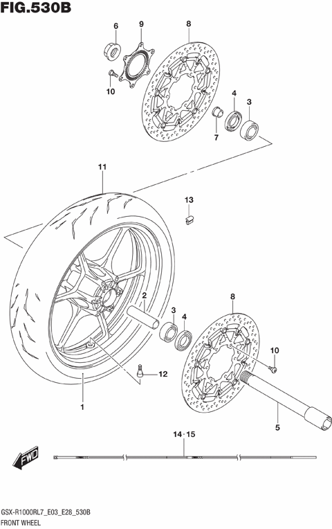 FRONT WHEEL (GSX-R1000RL7 E28)