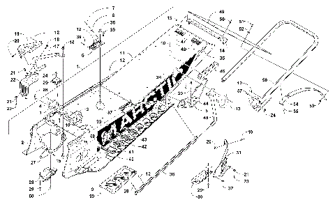 TUNNEL, REAR BUMPER, AND SNOWFLAP ASSEMBLY [102701]