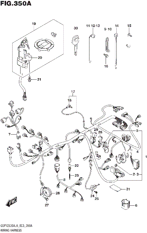 WIRING HARNESS (GSF1250SAL6 E03)