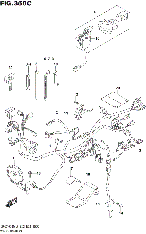 WIRING HARNESS (DR-Z400SML7 E33)