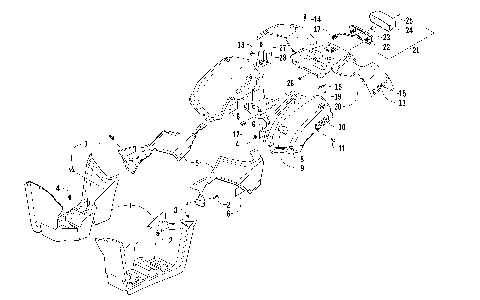 REAR BODY AND TAILLIGHT ASSEMBLY [97496]