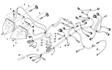 HEADLIGHT AND WIRING ASSEMBLIES