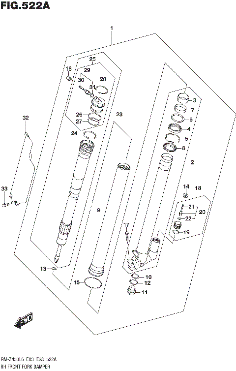 RH FRONT FORK DAMPER