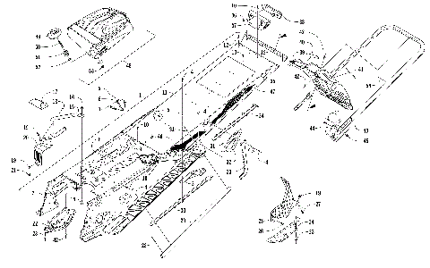 TUNNEL, REAR BUMPER, AND SNOWFLAP ASSEMBLY [104428]