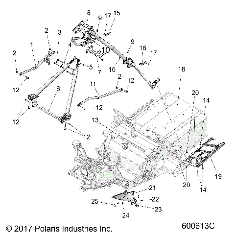 CHASSIS, CHASSIS OVER STRUCTURE and RUNNING BOARDS - S19FJB8/FJE8/FJP8 ALL OPTIONS (600613C)