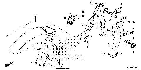 FRONT FENDER@FRONT FORK