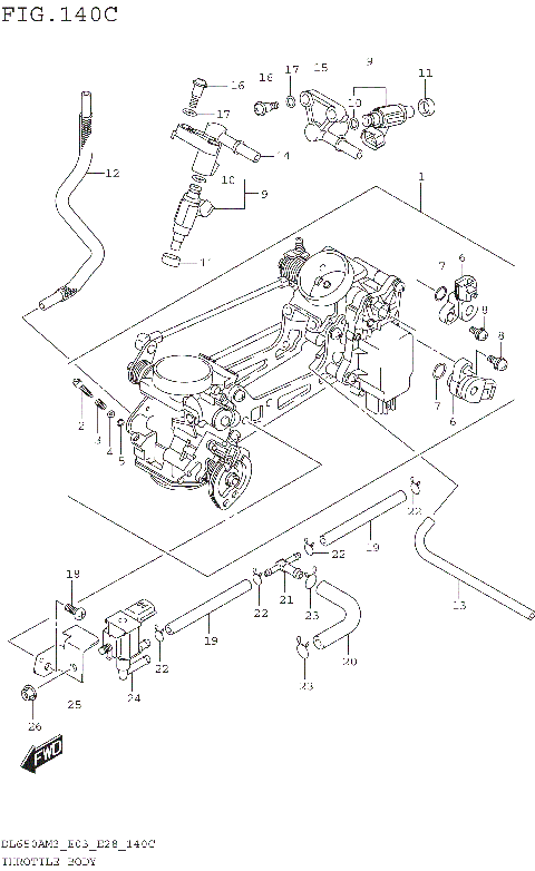 THROTTLE BODY (DL650AM3E33)