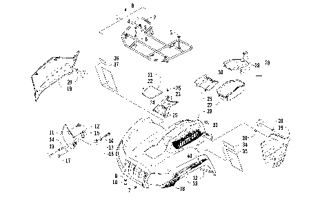 FRONT RACK, BODY PANEL, AND HEADLIGHT ASSEMBLIES [93924]