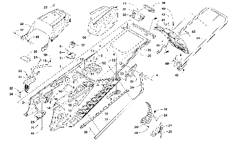 TUNNEL, REAR BUMPER, AND SNOWFLAP ASSEMBLY [103929]