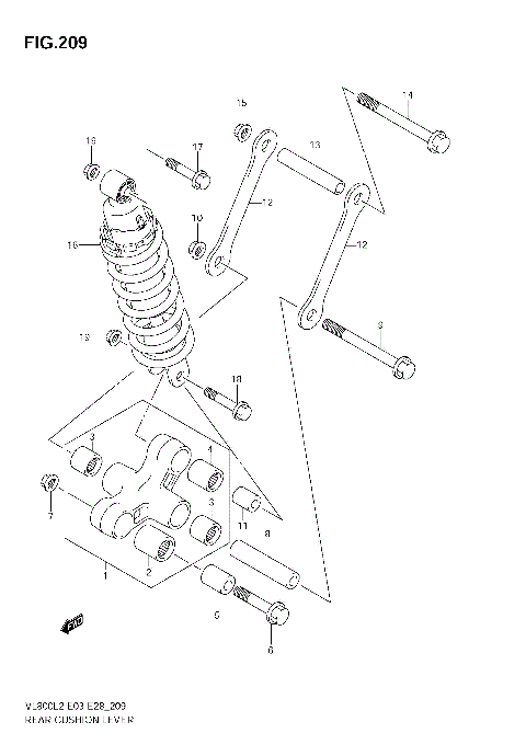 REAR CUSHION LEVER (VL800T  E03)