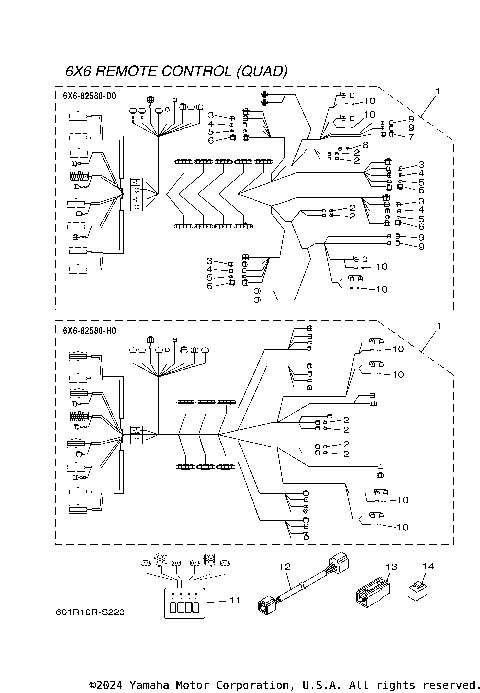 DEC REMOTE CONTROL HARNESS (QUAD)