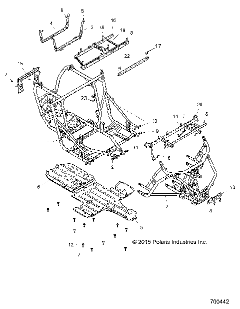 CHASSIS, MAIN FRAME AND SKID PLATES - Z16VDE92NH/NW (700442)