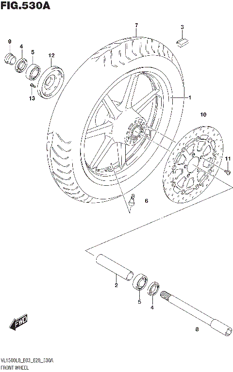 FRONT WHEEL (VL1500BL8 E03)