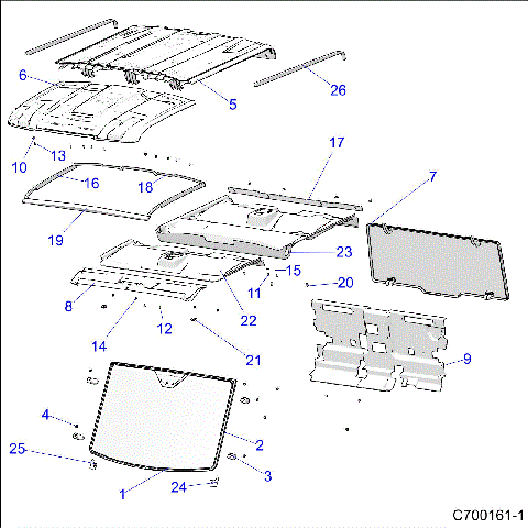 BODY, ROOF AND CAB - R19RSU99A9/AD/B9/BD (C700161-1)