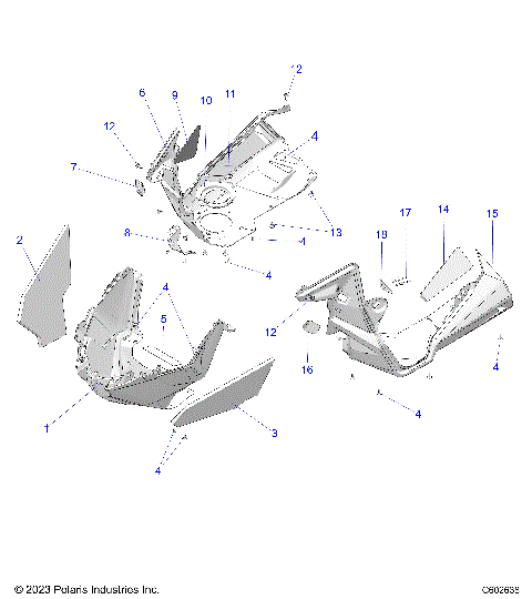 BODY, NOSEPAN ASM./FENDERS - S24TLC8MS/8ME (C602638)