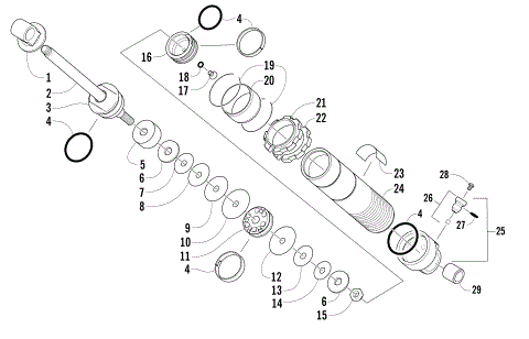 REAR SUSPENSION FRONT ARM SHOCK ABSORBER