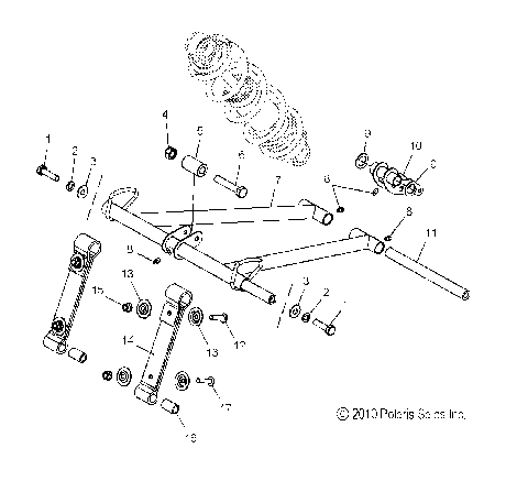 SUSPENSION, TORQUE ARM, FRONT - S11CN8GSA/GSB/GEA (49SNOWFTA11800ASLT)