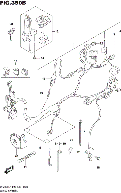 WIRING HARNESS (DR200SL7 E28)