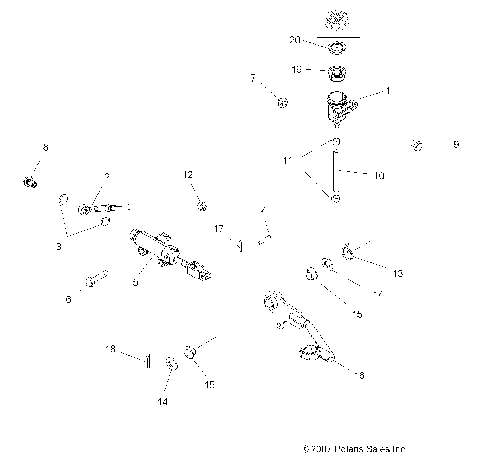 BRAKES, FOOT PEDAL and MASTER CYLINDER - A08DN76FC (49ATVBRAKEFOOT08SPTRG800I)