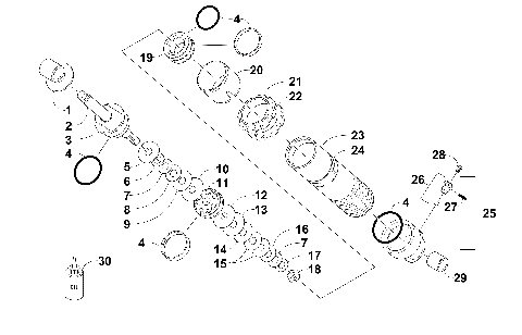 REAR SUSPENSION FRONT ARM SHOCK ABSORBER [101213]