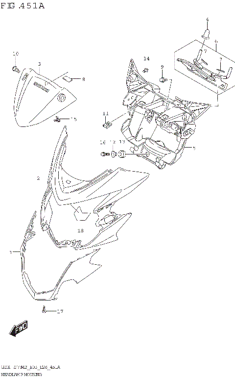 HEADLAMP HOUSING (GSX-S750,GSX-S750A)
