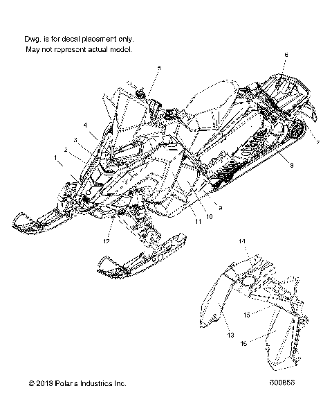 BODY, DECAL, SNOW CHECK SELECT, BLK SIDE PNL W/BLK,MTBLK  ACCENT - S19DDH8RS (600856)