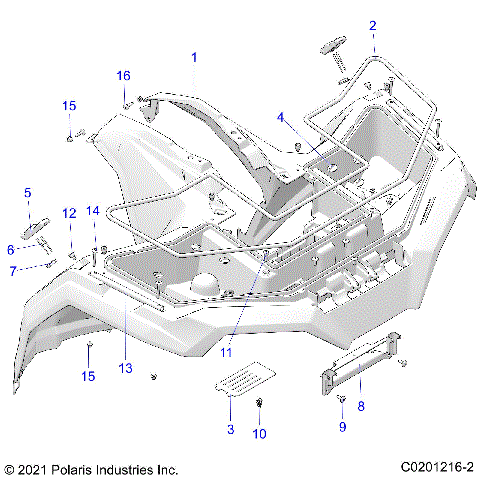 BODY, FRONT CAB - A24SEE57A1/A3/A6/A9/B1/B3/B6/B9 (TO 1/1/2024) (C0201216-2)