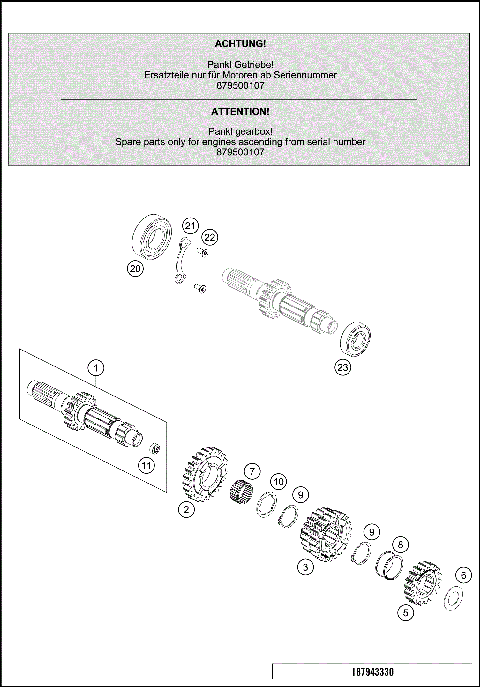TRANSMISSION I - MAIN SHAFT