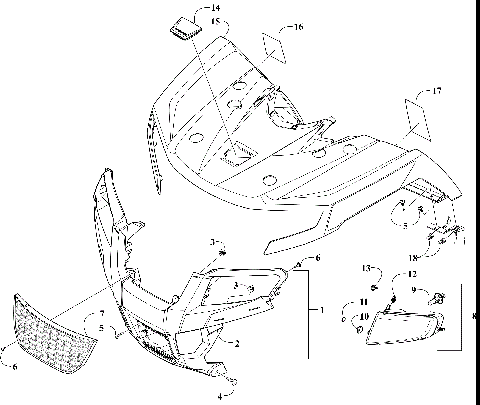 FRONT BODY PANEL AND HEADLIGHT ASSEMBLIES [303781]