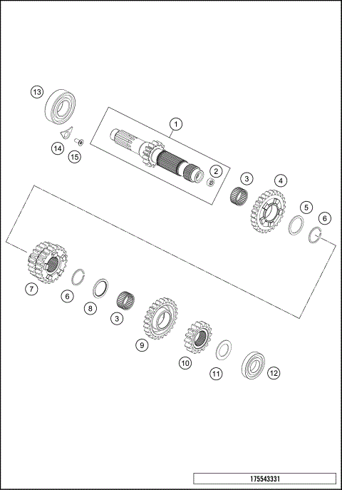 TRANSMISSION I - MAIN SHAFT