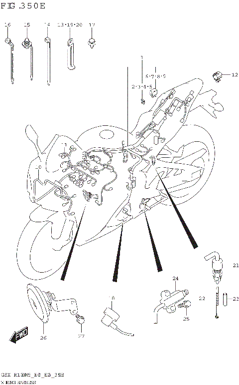 WIRING HARNESS ((GSX-R1000RA,GSX-R1000RZA):(E03,E28))