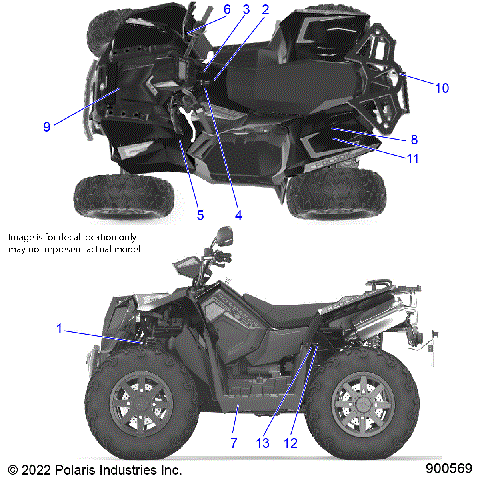 BODY, DECALS, GENERAL- A23SGS95CN/S95FN//EN (900569)