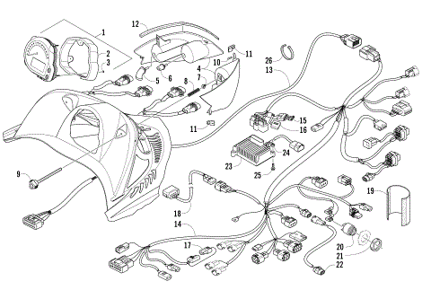 HEADLIGHT, INSTRUMENTS, AND WIRING ASSEMBLIES