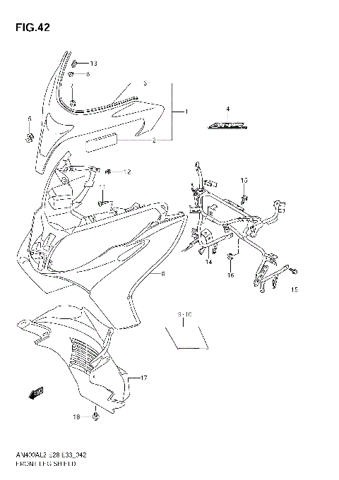 FRONT LEG SHIELD (AN400A L2 E33)