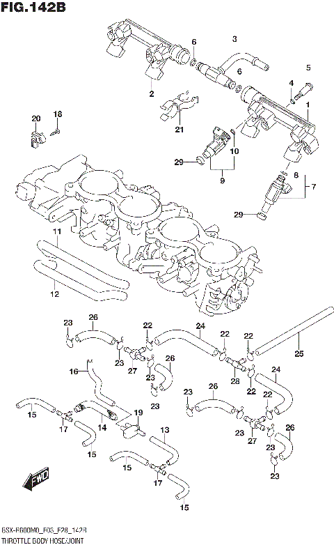THROTTLE BODY HOSE/JOINT (E33)