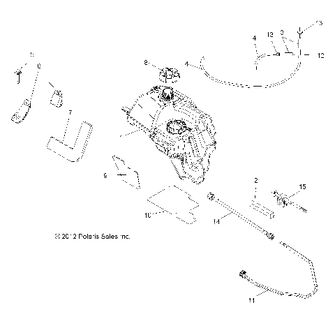 BODY, FUEL TANK ASM. - A15S6A76FA (49ATVFUEL136X6)