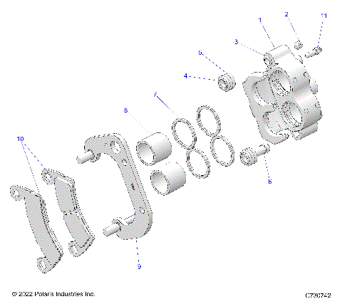 BRAKES, FRONT CALIPER - R25CCA57A1 (C730741)
