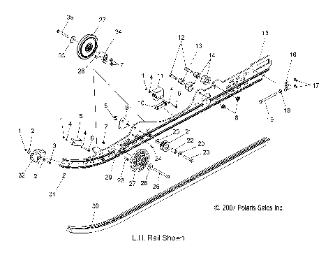 SUSPENSION, RAIL MOUNTING - S08PR7FS/FE (49SNOWSUSPRAIL08SBTRBO)